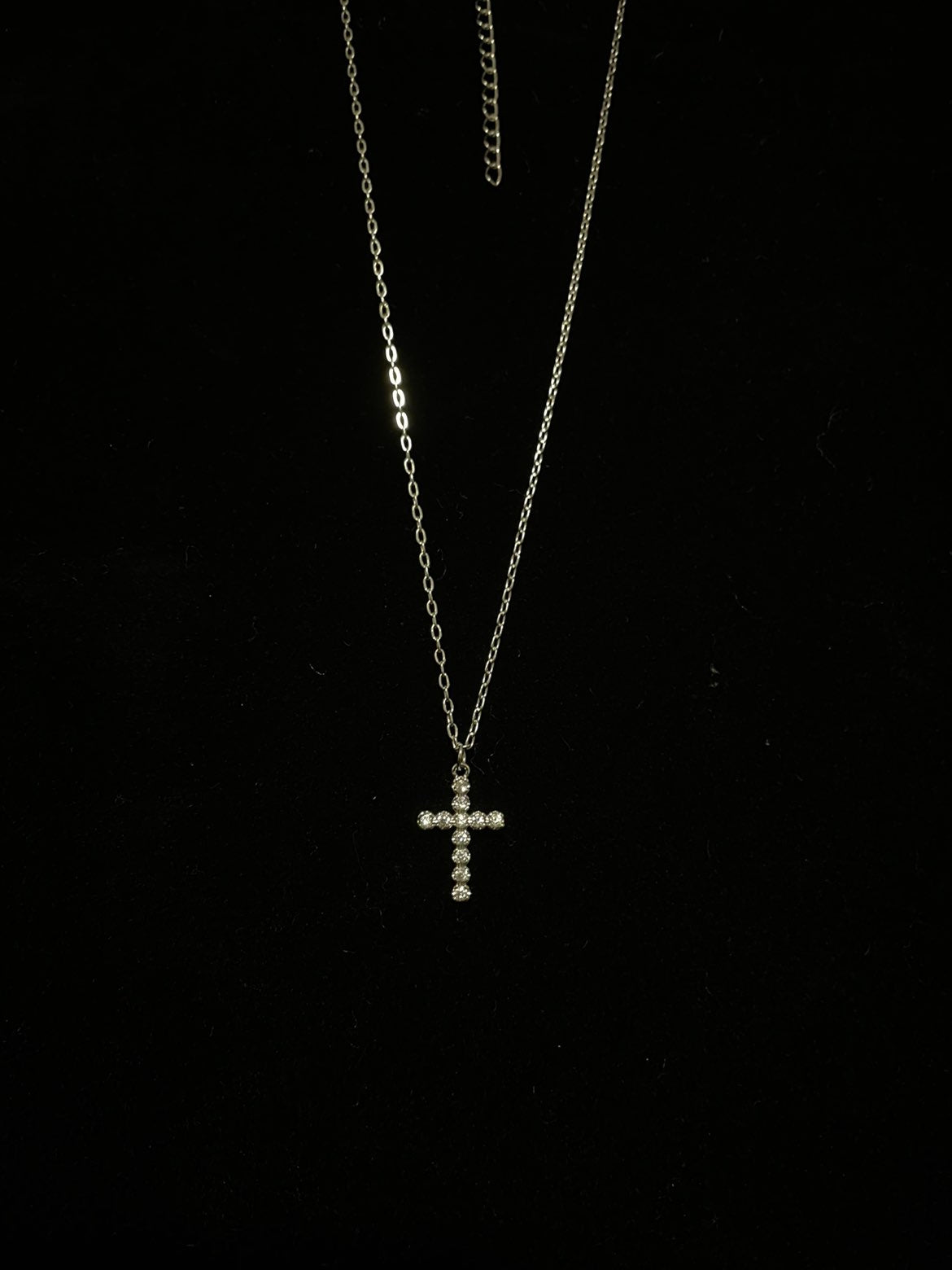 Kors och halsband (silver 50+5cm)