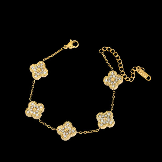 Clover armband med diamanter