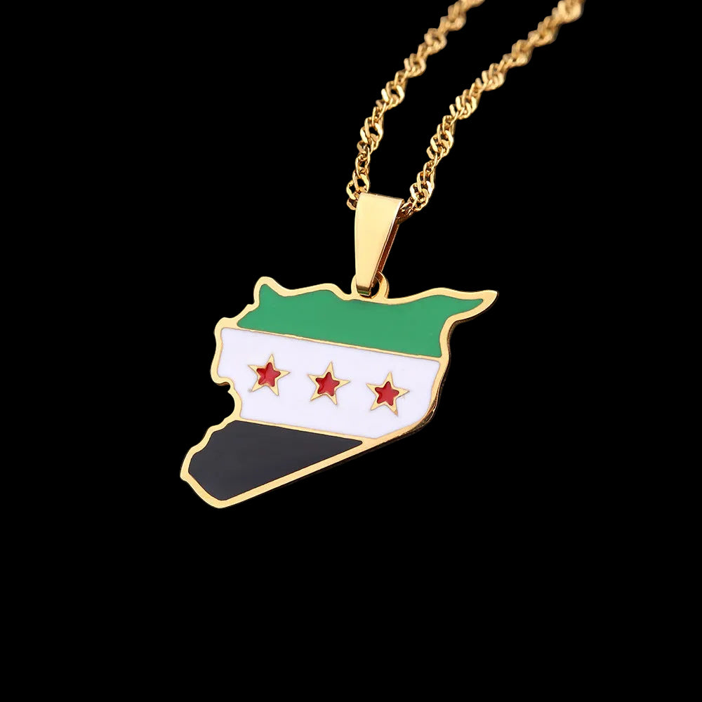 Halsband med länder(guld och silver)