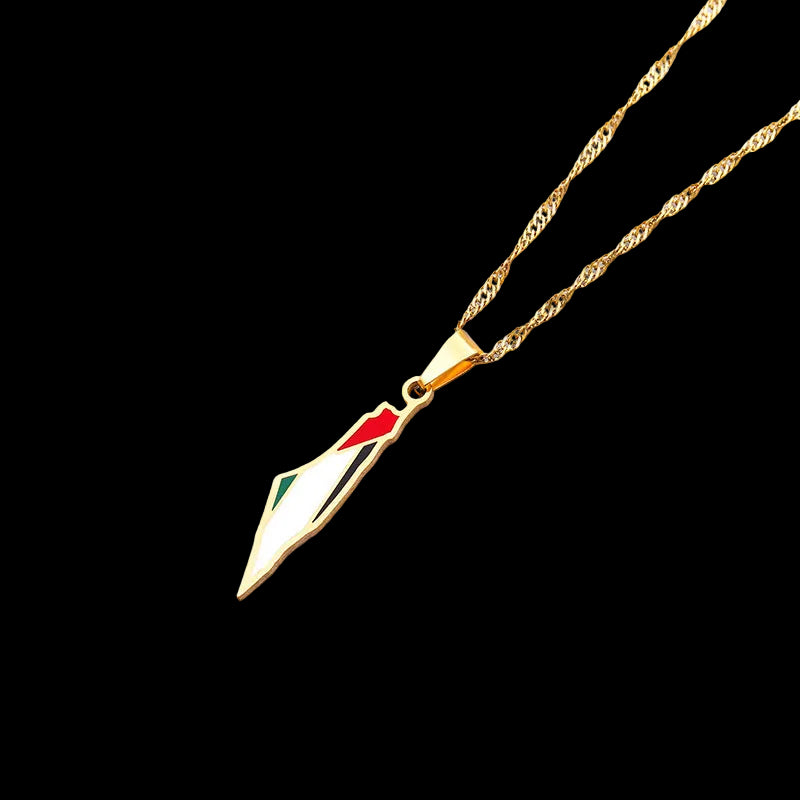 Halsband med länder(guld och silver)