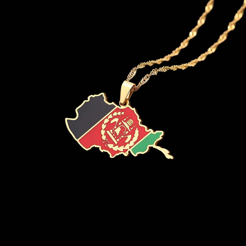 Halsband med länder(guld och silver)