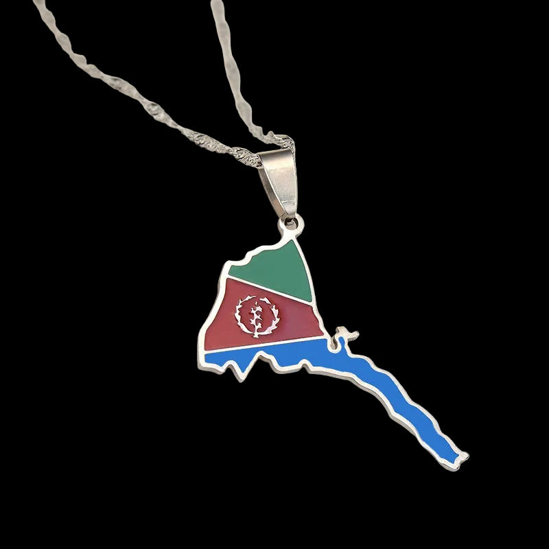 Halsband med länder(guld och silver)