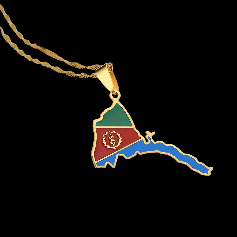 Halsband med länder(guld och silver)