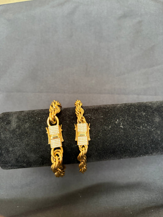 Guld Cordell armband(diamant lås)