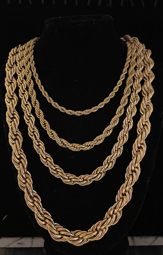 Cordell halsband(Guld 4 Och 6 mm 55-60cm)