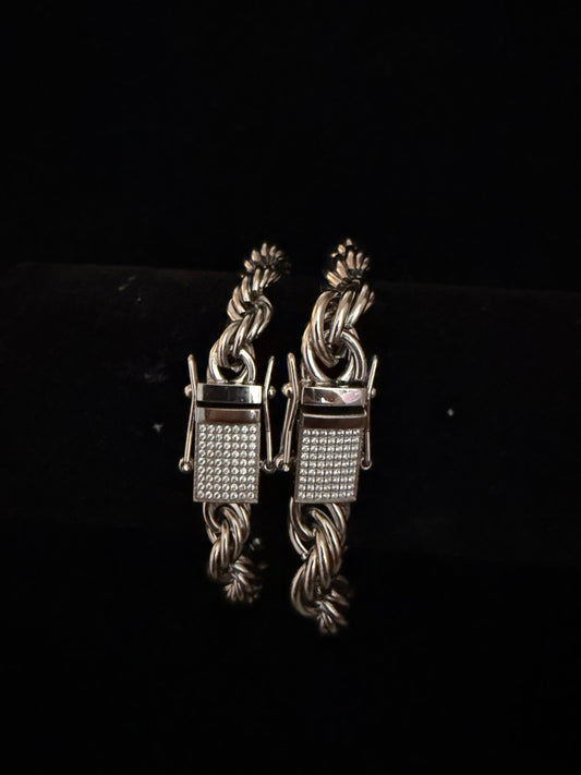 Silver Cordell armband(diamant lås)