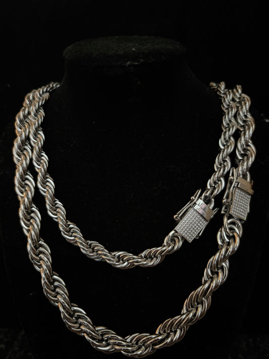silver Cordell halsband (diamant lås)