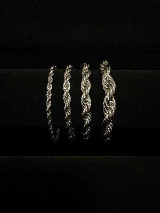 Cordell armband (Silver 4-10mm 20cm)