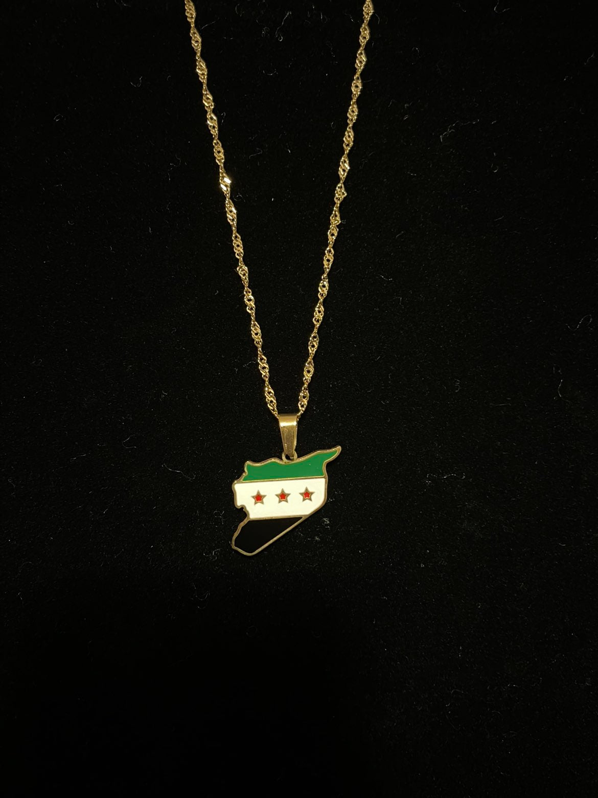 Halsband med länder(guld och silver)